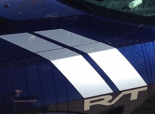 Juego de adhesivos de vinilo con franjas de rayas de competición estilo marca de guardabarros para Dodge Challenger