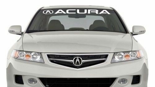 Calcomanía de vinilo con logotipo y texto para parabrisas para Acura
