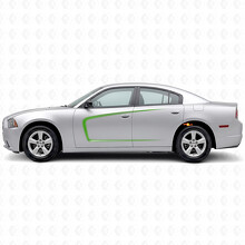 Calcomanía de vinilo lateral con líneas de contorno estilo C para Dodge Charger 2011-2014_3