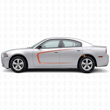 Calcomanía de vinilo lateral con líneas de contorno estilo C para Dodge Charger 2011-2014_4