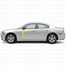 Calcomanía de vinilo lateral con líneas de contorno estilo C para Dodge Charger 2011-2014_5