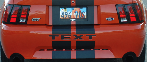 TEXTO Insertos de Letras para Parachoques Trasero Vinilo Universal Pegatina para Ford Mustang 1999-2004