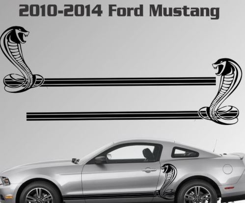 2010-2014 Ford Mustang Rocker Stripe vinilo calcomanía GT 5.0 gráfico Cobra