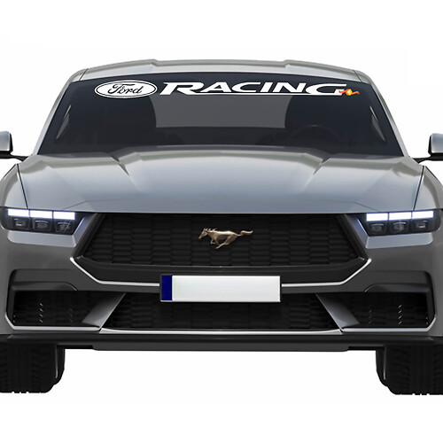 GRANDE- TROQUELADA FORD Racing Mustang Wind Shield Die Cut Vinilo Pegatina Calcomanía RC085
