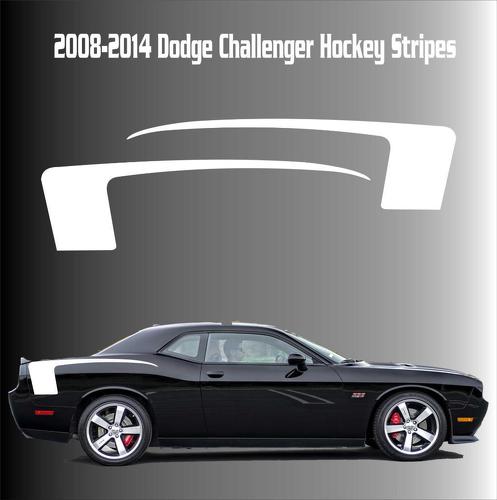 2008-2014 Dodge Challenger Hockey Racing Stripes calcomanía de vinilo SRT Scat