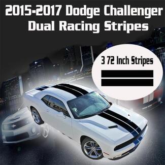 2015 2016 2017 Dodge Challenger Dual Racing Stripes Rally vinilo calcomanía pegatina