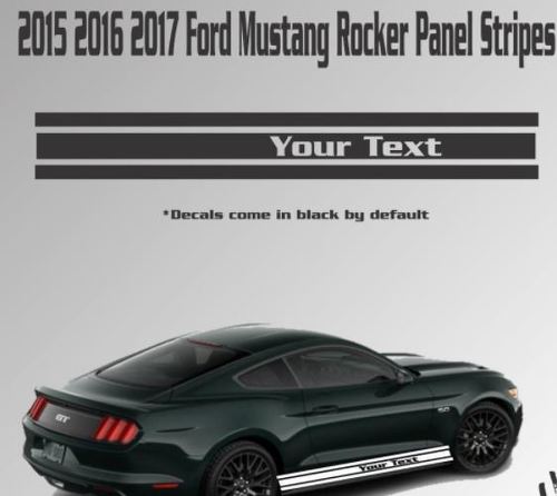 2015 2016 2017 Ford Mustang Rocker Panel Racing Stripe vinilo calcomanía texto personalizado