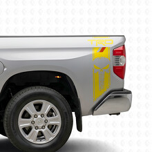 Calcomanía de vinilo de franjas con calavera TRD Punisher para la cabecera de Toyota Tundra_5