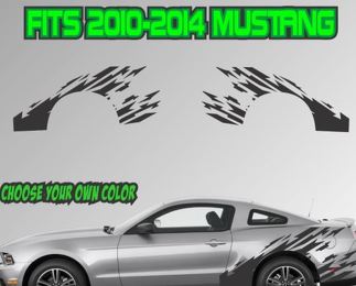 2010-2014 Ford Mustang Ripped Stripe vinilo calcomanía GT 5.0 gráfico Cobra