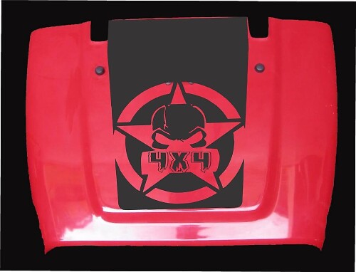 Vinilo adhesivo para capó Gas Mask 4x4 para Jeep Wrangler LJ TJ JK JKU