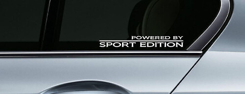 Set de pegatinas de vinilo para ventana de carreras edición deportiva Powered By