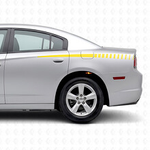 Pegatinas de vinilo laterales con franjas estroboscópicas en forma de cuña para Dodge Charger 2011-2014_5
