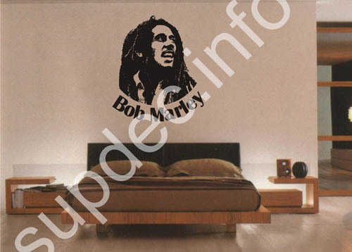 Etiqueta engomada de la etiqueta de la pared de Bob Marley