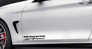 NURBURGRING Racing edición vinilo calcomanía pegatina de puerta deportiva se adapta a la calcomanía BMW NEGRO
