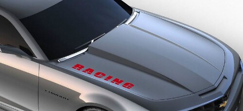 Calcomanía de vinilo RACING sport sticker hood calcomanías logo se adapta a CAMARO RED