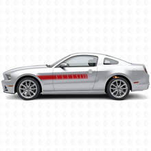 Kit de Vinilo con Rayas Laterales a Cuadros para Musclecar Musclecarmodel 2010-2014_3