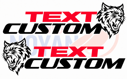 TEXT CUSTOM Cat Pair — Pegatina de vinilo (universal)