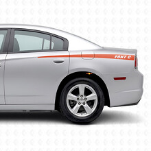 Pegatinas personalizadas de vinilo lateral con franjas en forma cónica para Dodge Charger 2011-2014_4