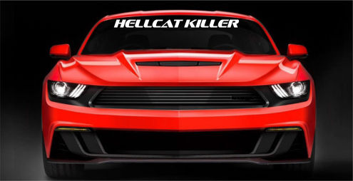 2 uds HELLCAT KILLER calcomanía parabrisas ventana vinilo gráfico Ford Mustang Camaro