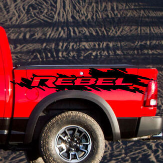 Dodge Ram Rebel Grunge Splash Logo Camión Vinilo Calcomanía Gráfico Camo
