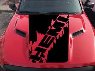 Dodge Ram Hemi Rebel Hood Logo Camión Vinilo Calcomanía Gráfico Splash SUV