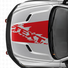 Vinilo adhesivo de franjas personalizadas estilo salpicadura para capó de Dodge Ram SUV_4