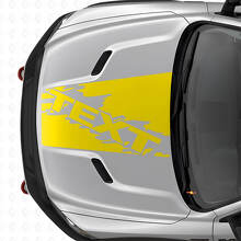 Vinilo adhesivo de franjas personalizadas estilo salpicadura para capó de Dodge Ram SUV_6