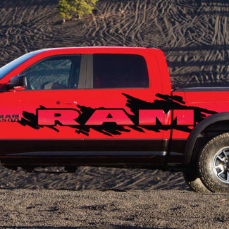 Dodge Ram Rebel Splash Grunge Logo vinilo calcomanía gráfico camión Camo