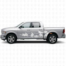 Kit de adhesivos laterales de vinilo con letras estilo salpicadura de barro para Dodge Ram_5