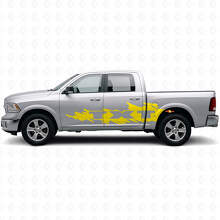 Kit de adhesivos laterales de vinilo con letras estilo salpicadura de barro para Dodge Ram_6