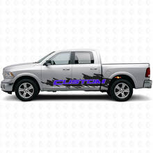 Kit de pegatinas de vinilo lateral estilo salpicadura con letras personalizadas para camión Dodge Ram_2