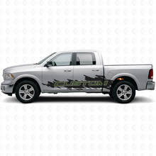 Kit de pegatinas de vinilo lateral estilo salpicadura con letras personalizadas para camión Dodge Ram_3
