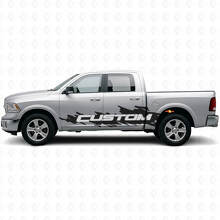 Kit de pegatinas de vinilo lateral estilo salpicadura con letras personalizadas para camión Dodge Ram_5