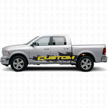 Kit de pegatinas de vinilo lateral estilo salpicadura con letras personalizadas para camión Dodge Ram_6