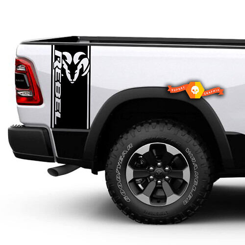 Kit de Calcomanías de Vinilo con Tiras Laterales del Logo Rebel para Dodge Ram