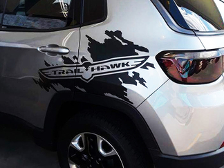 Jeep Renegade Cherokee Compass Trailhawk Side Splash Splatter Logo Gráfico Vinilo Calcomanía
