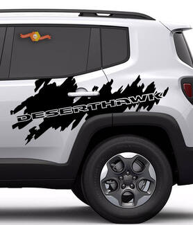 Jeep Renegade DesertHawk Side Splash Splatter calcomanía gráfica de vinilo Desert Hawk 2018 2023