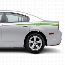 Vinilos Laterales de Franjas Degradadas con Texto Personalizado para Dodge Charger 2011-2014_3
