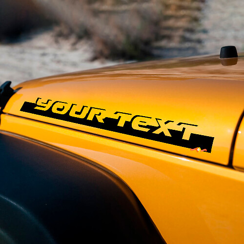 Calcomanía de vinilo de letras para capó lateral Stip para Jeep Wrangler Rubicon Sahara