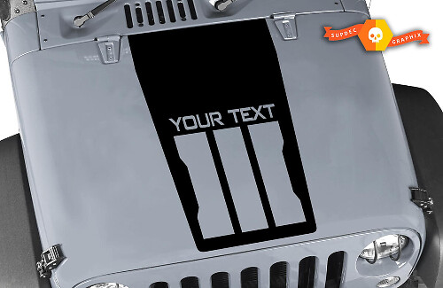 Vinilo adhesivo de blackout estilo Black Ops personalizado para capó de Jeep Wrangler