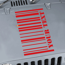 Gráfico de código de barras Vinilo adhesivo para capó para Jeep Wrangler 3