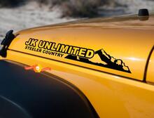 Texto Personalizado y Adhesivo Vinilo para Capó JK Unlimited para Jeep Wrangler_2
