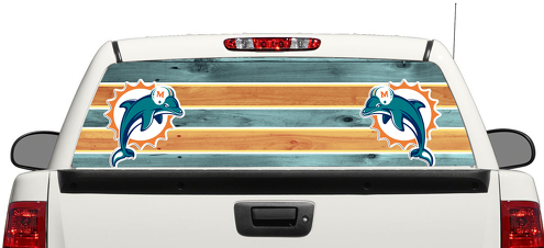 Miami Dolphins Football logo Calcomanía para ventana trasera Pick-up Truck SUV Car 3