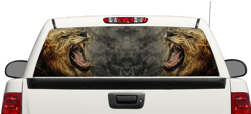 Lion Angry Wild Animal King logo calcomanía para ventana trasera pegatina camioneta camioneta SUV coche 3