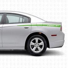 Vinilos laterales con rayas y texto personalizado para Dodge Charger 2011-2014_3