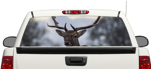 Etiqueta engomada de la ventana trasera del animal de los ciervos Pick-up Truck SUV Car 3