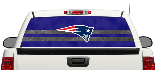 Calcomanía para ventana trasera de fútbol de New England Patriots, pegatina para camioneta, SUV, coche 3