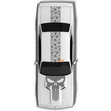 Capucha de cráneo y rayas de techo para Dodge Challenger
 2