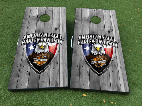 American Eagle Harley Davidson EE. UU. Cornhole Board Game Decal VINILO WRAPS con LAMINADO