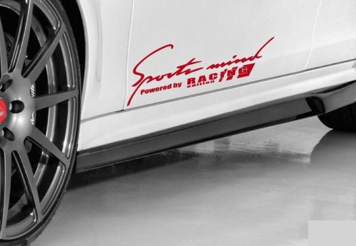 Sports Mind Powered by Racing Edition - Adhesivo de vinilo para coche, color rojo